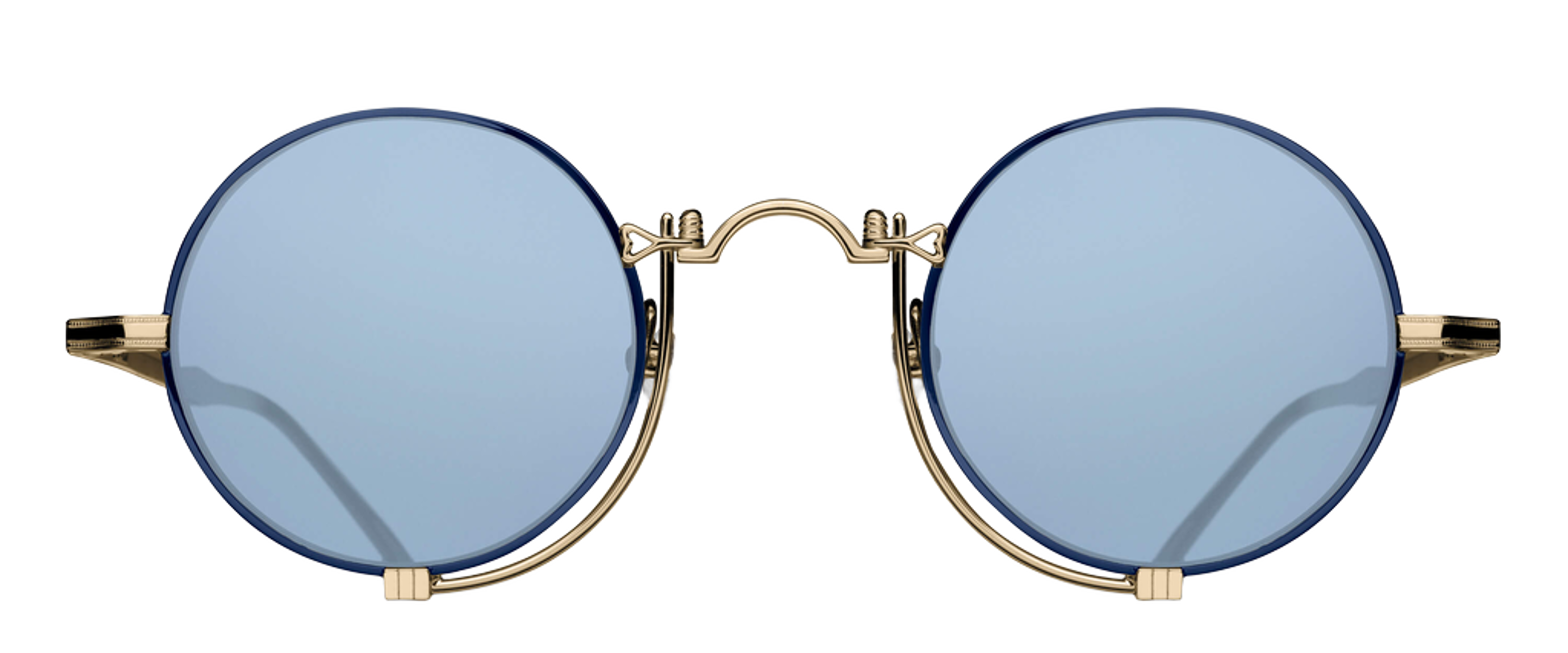 Matsuda 10601H naočare, boja Brushed Gold Navy, prednji kadar