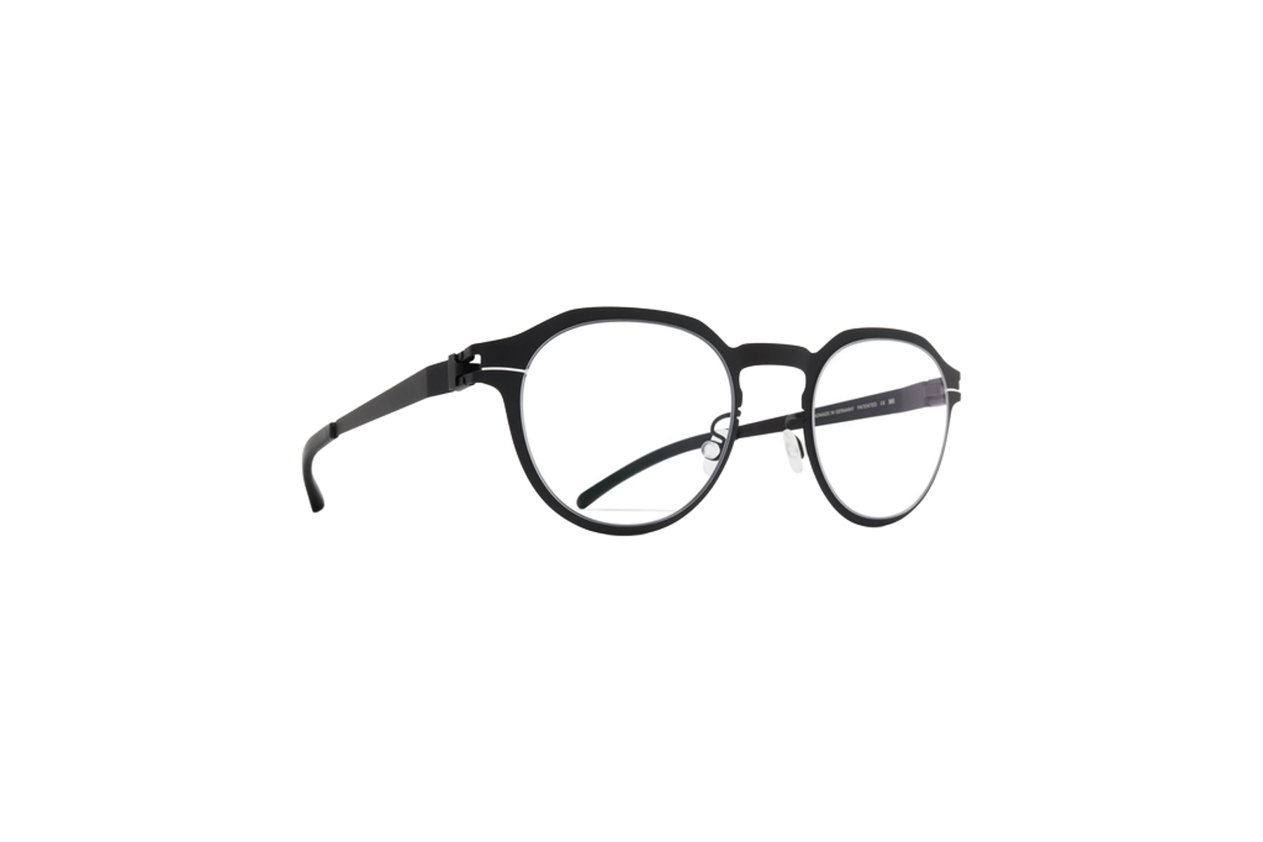 Mykita Leon naočare, mat crni panto okvir, iz ugla
