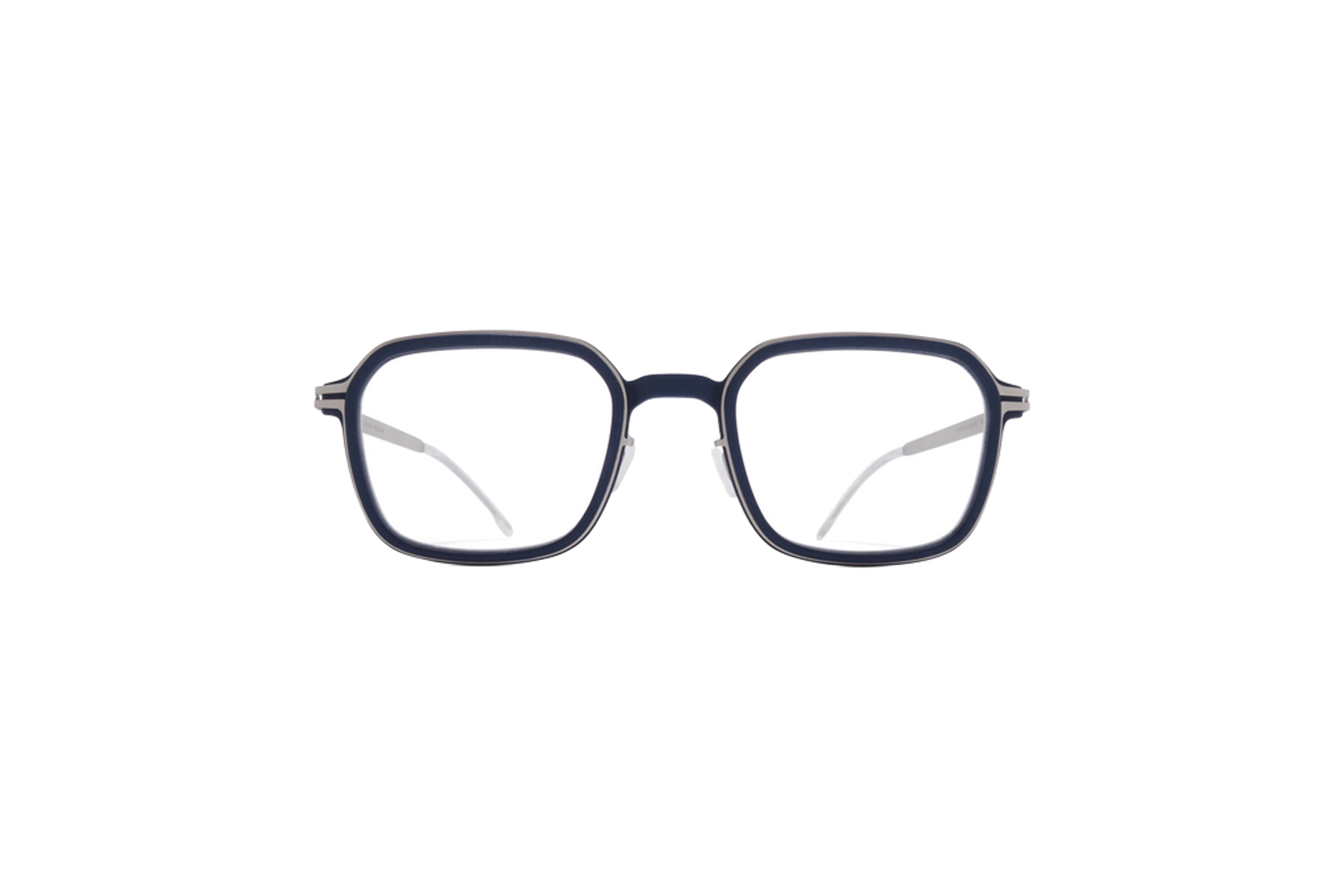 Mykita Rowan naočare, tamnoplavi MYLON okvir sa mat srebrnim čelikom, spreda